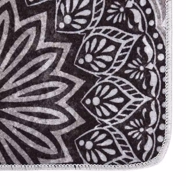 Berkfield Home Washable Boho Multicolour Anti Slip Round Rug, Diameter: 100 cm