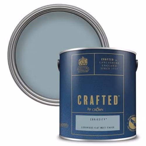 Crown Crafted Curiosity Matt Emulsion Deep Blue Green Water Based Paint 2.5L – 1