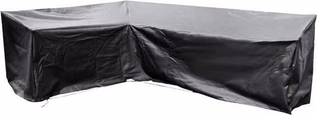 Cozy Bay EZBreathe Large Left L Shape Corner Sofa Cover in Black Polyester