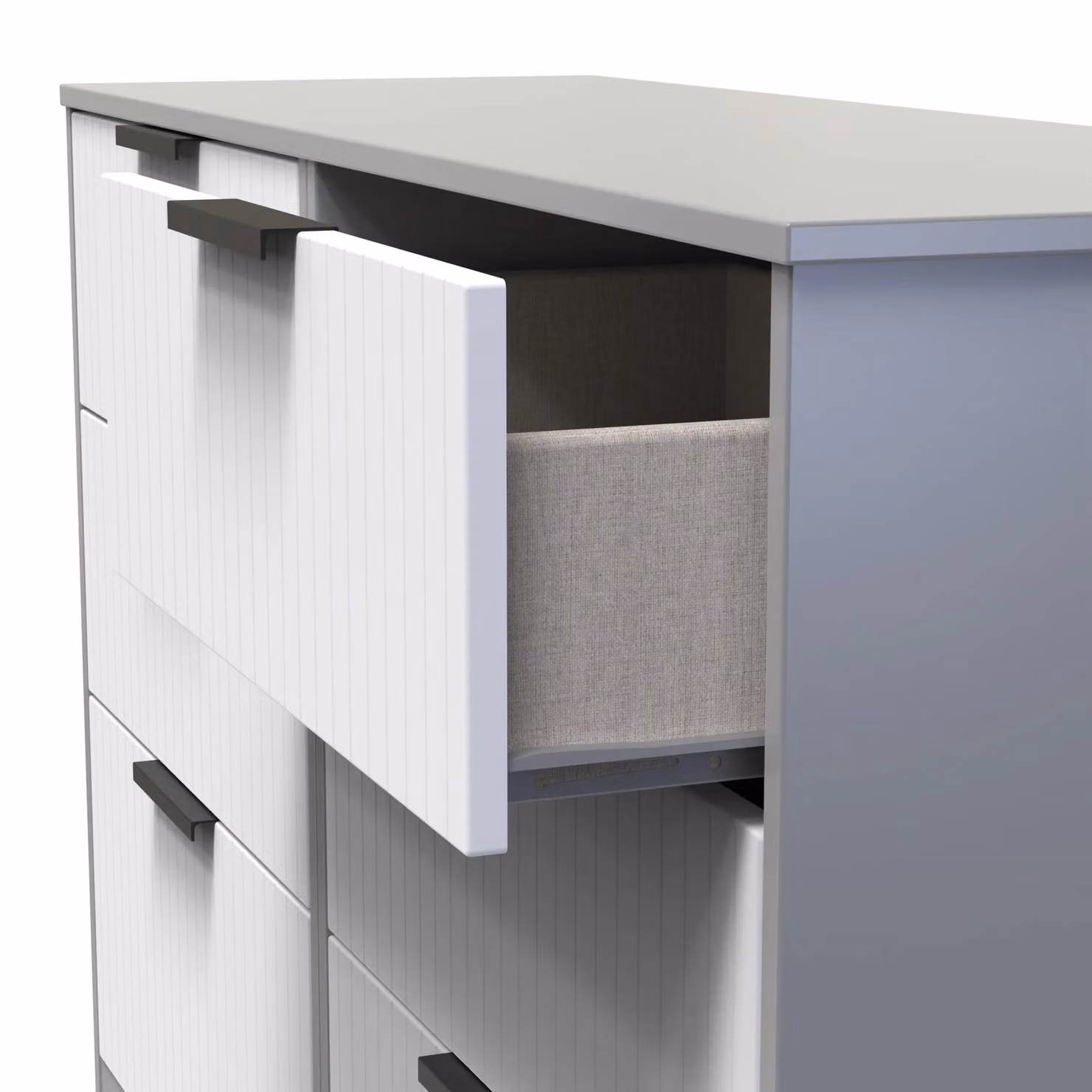 Ready Assembled 2 U Denver 6 Drawer Wide Chest in Mid Grey – 2
