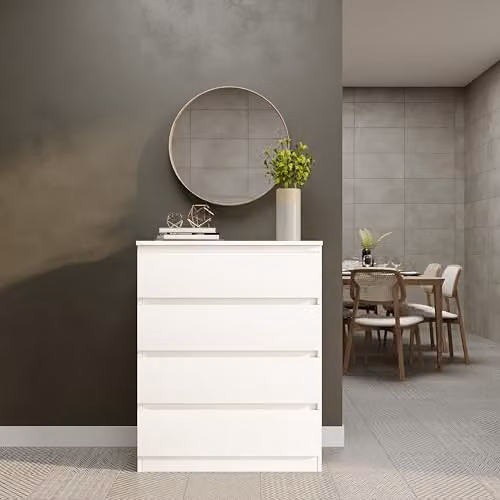 Seconique Malvern 4 Drawer Chest in White – 3