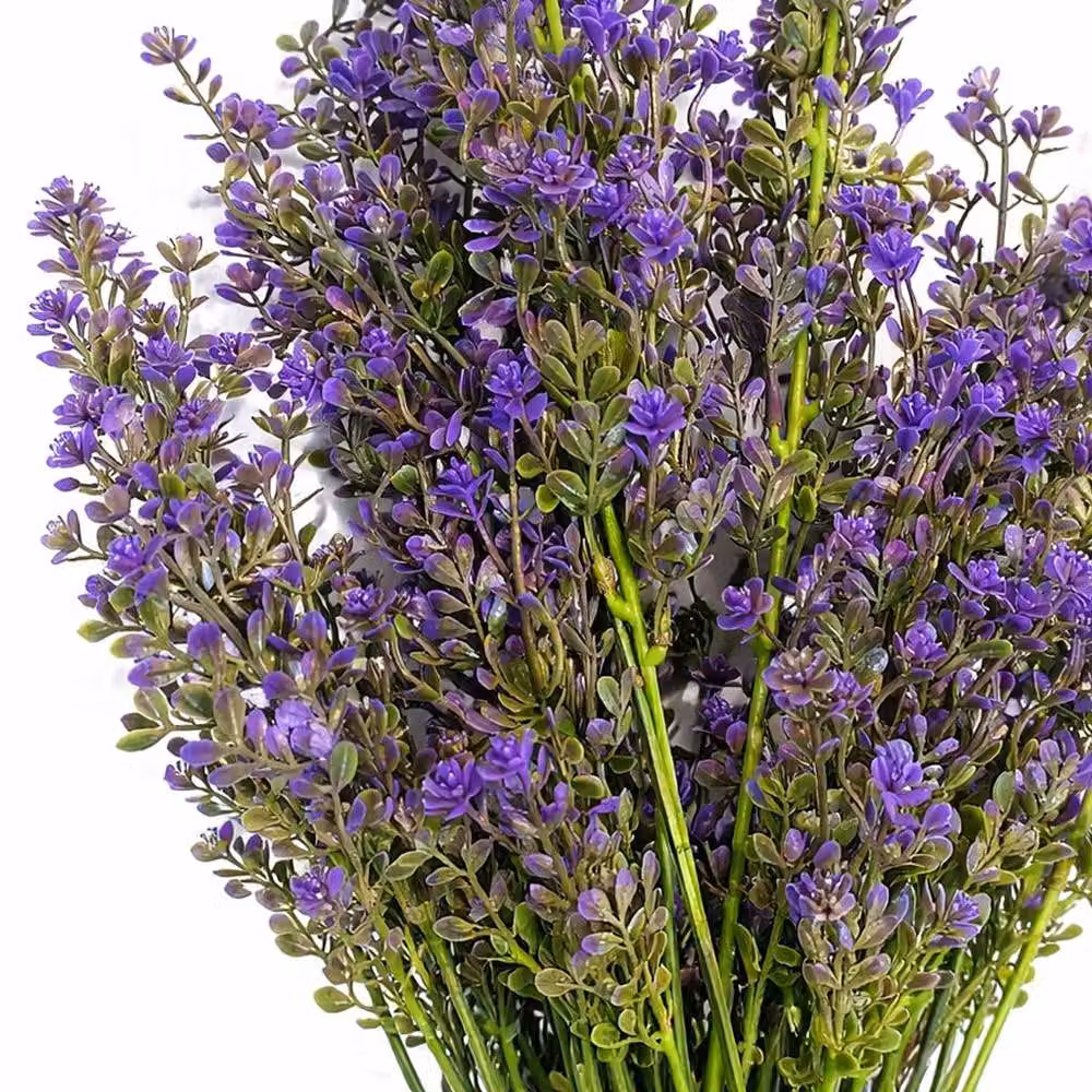 Leaf UK Purple Artificial Heather Flower Bush Stem, 75 cm – 2