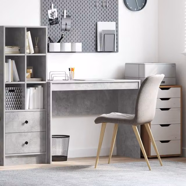 Berkfield Home Writing Desk in Concrete Grey – 1