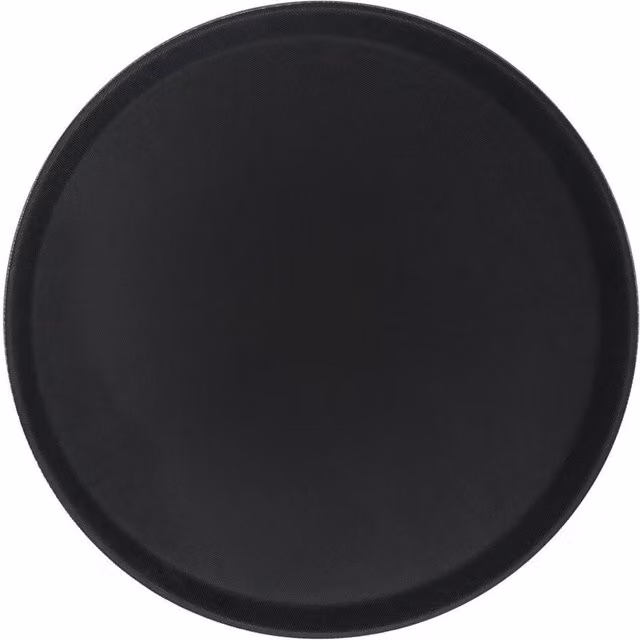 Argon Tableware Black Round Non-Slip Serving Tray, Diameter: 35.5 cm – 1