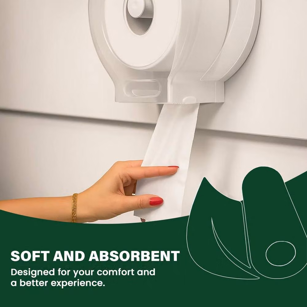 ECONX White 2-Ply Mini Jumbo Commercial Grade Toilet Tissue, 12 x 150m Rolls – 2