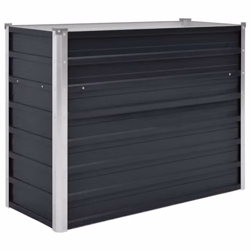 vidaXL Anthracite Galvanised Steel Garden Raised Bed W/D/H: 100 x 40 x 77 cm