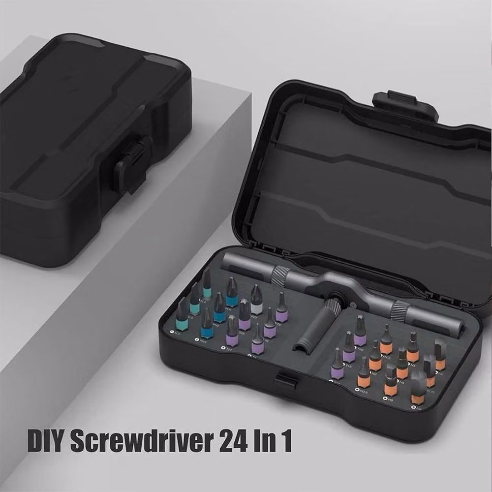 Kelvenix 25-Piece Magnetic Precision Multi Bit Screwdriver Set in Black – 4