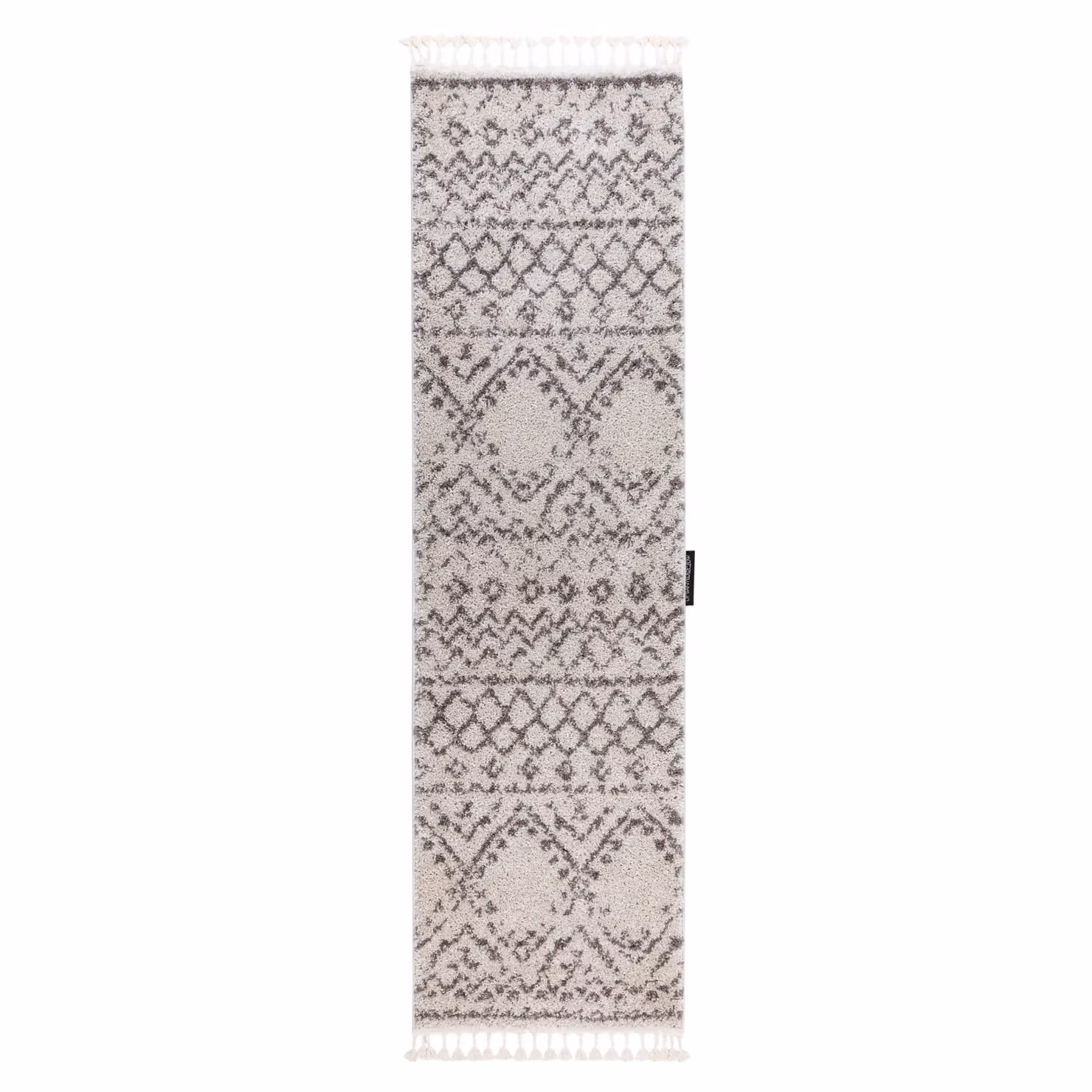 RugsX Berber Runner in Yellow, Geometric Boho Polypropylene Rectangular Rug, W/D/H: 70 x 250 cm – 1