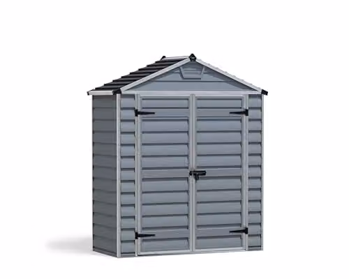 Palram Canopia SkyLight Garden Shed in Grey, W/D/H: 185.4 x 90.2 x 217 cm