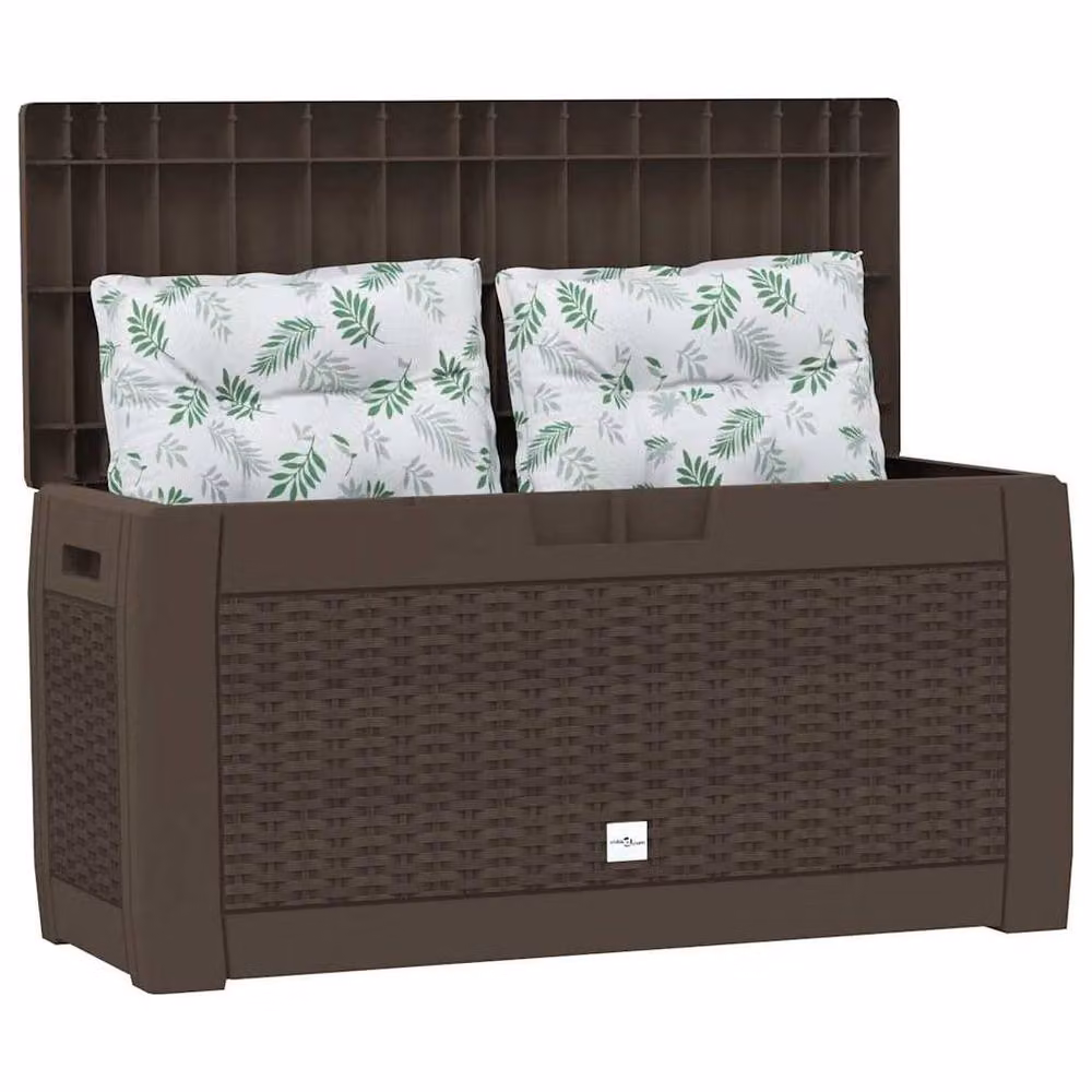 Berkfield Home Garden Storage Box in Brown, W/D/H: 119 x 48 x 60 cm – 3
