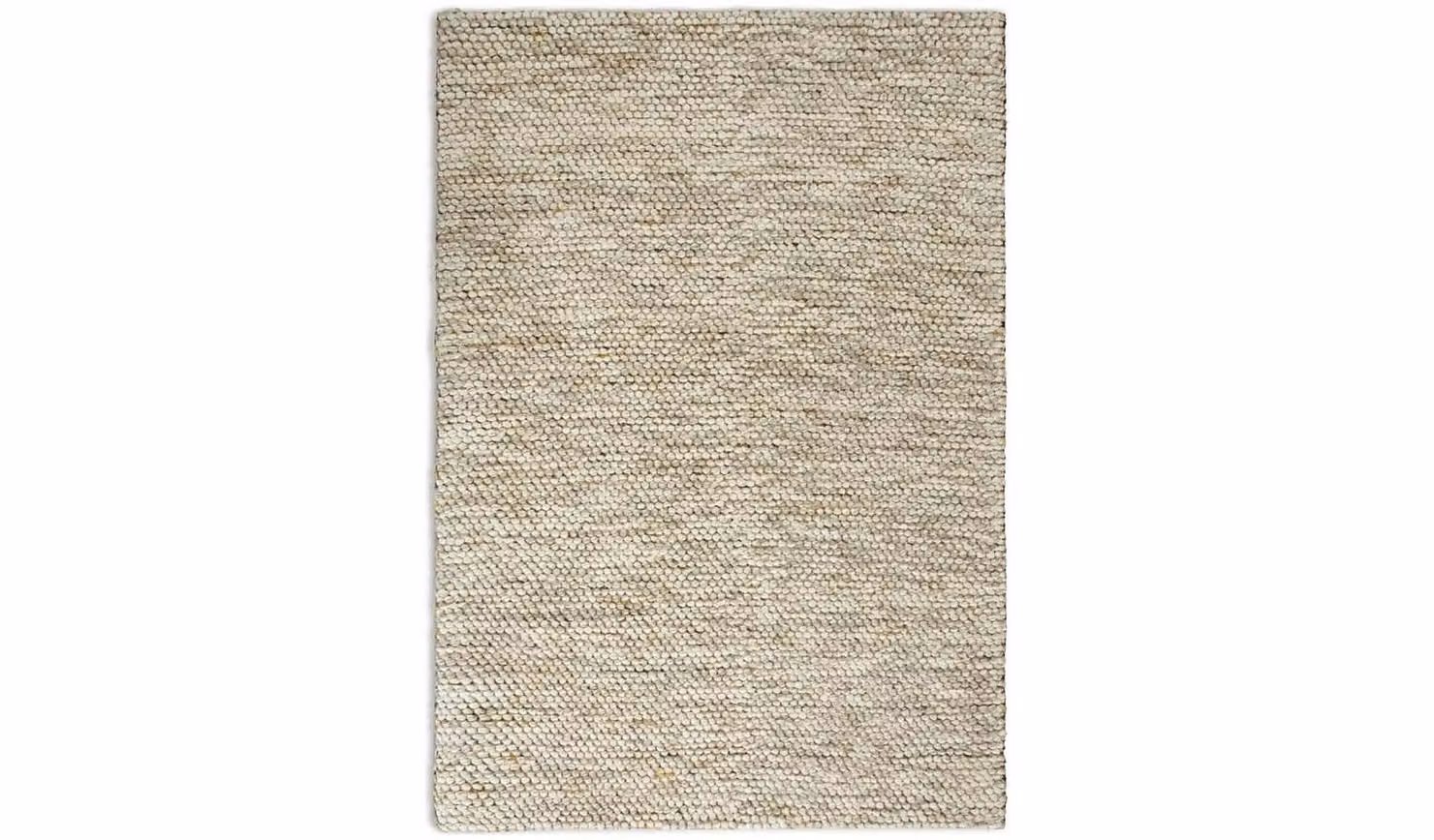 Gibbins Natural Flatweave Rug in Yellow and Beige, W: 230 cm, D: 160 cm, Wool and Cotton Blend