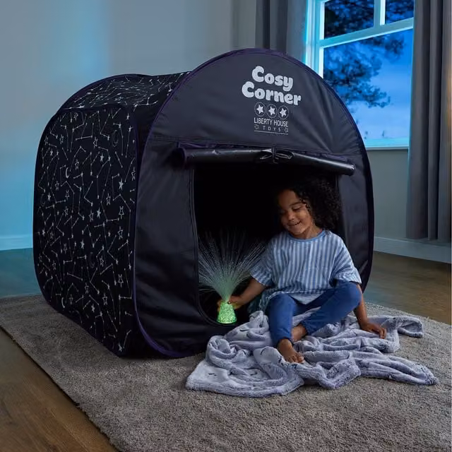 Liberty House Toys Kids Cosy Corner Sensory Play Tent - Black