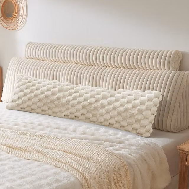 Velosso Snug Soft Comforting Support Body Bolster Pillow in Beige, Yellow or White