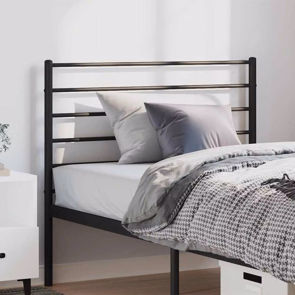 Berkfield Home Classic Metal Headboard in Black, Width: 100 cm – 2