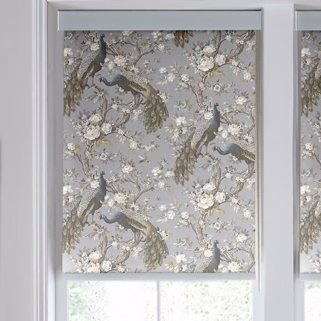 Laura Ashley Belvedere Made to Measure Blackout Roller Blind in Chalk Blue