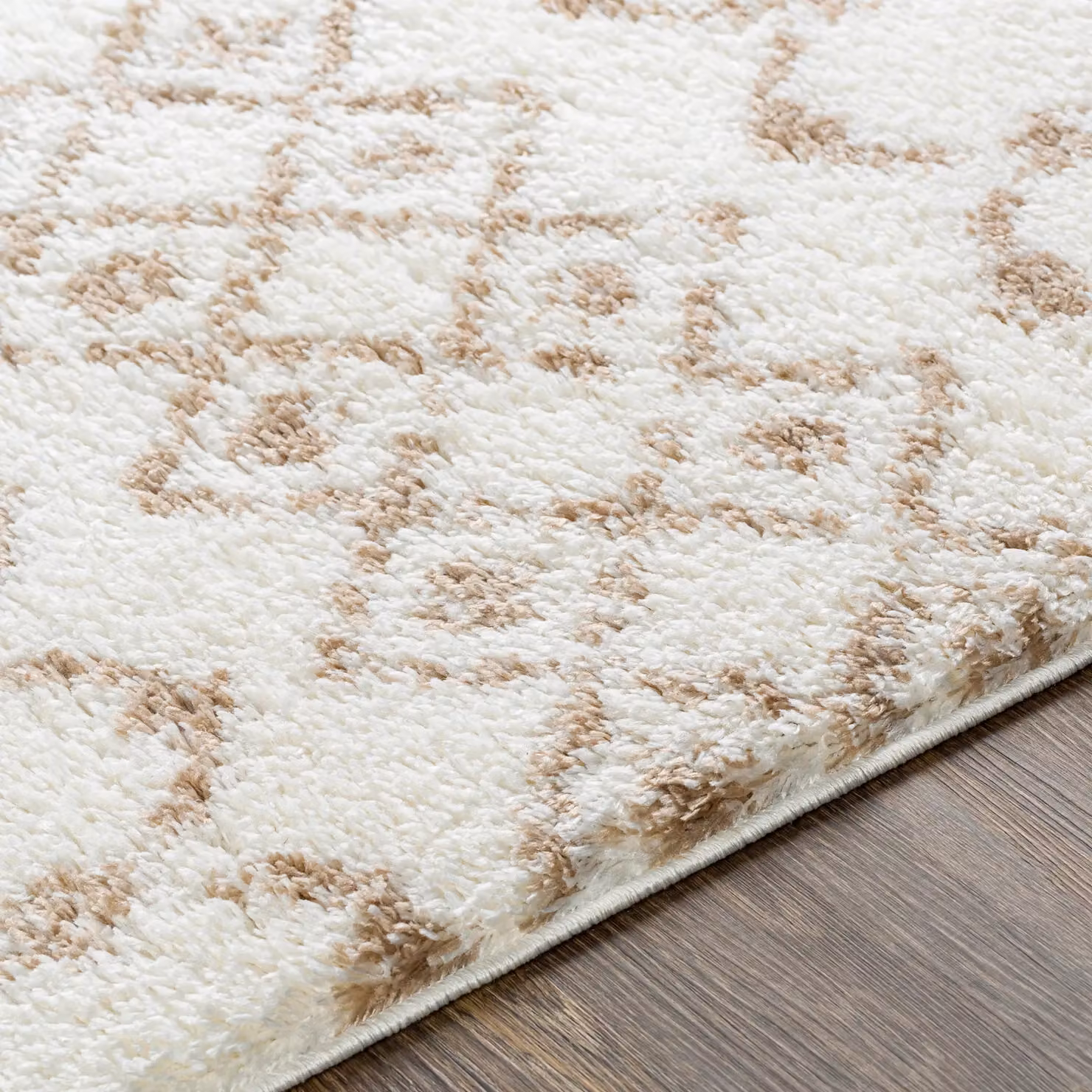 Livabliss Aliyah Shag Shaggy Living Room Rug in Pink, Brown and Sand, W: 160 cm, D: 220 cm – 2