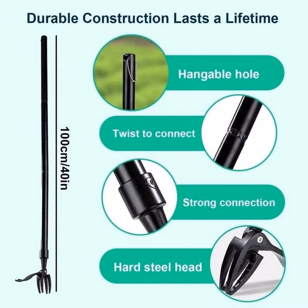EONLION Black Stand Up Weeder Puller and Grass Root Claw made from Aluminium and Cast Iron – 3