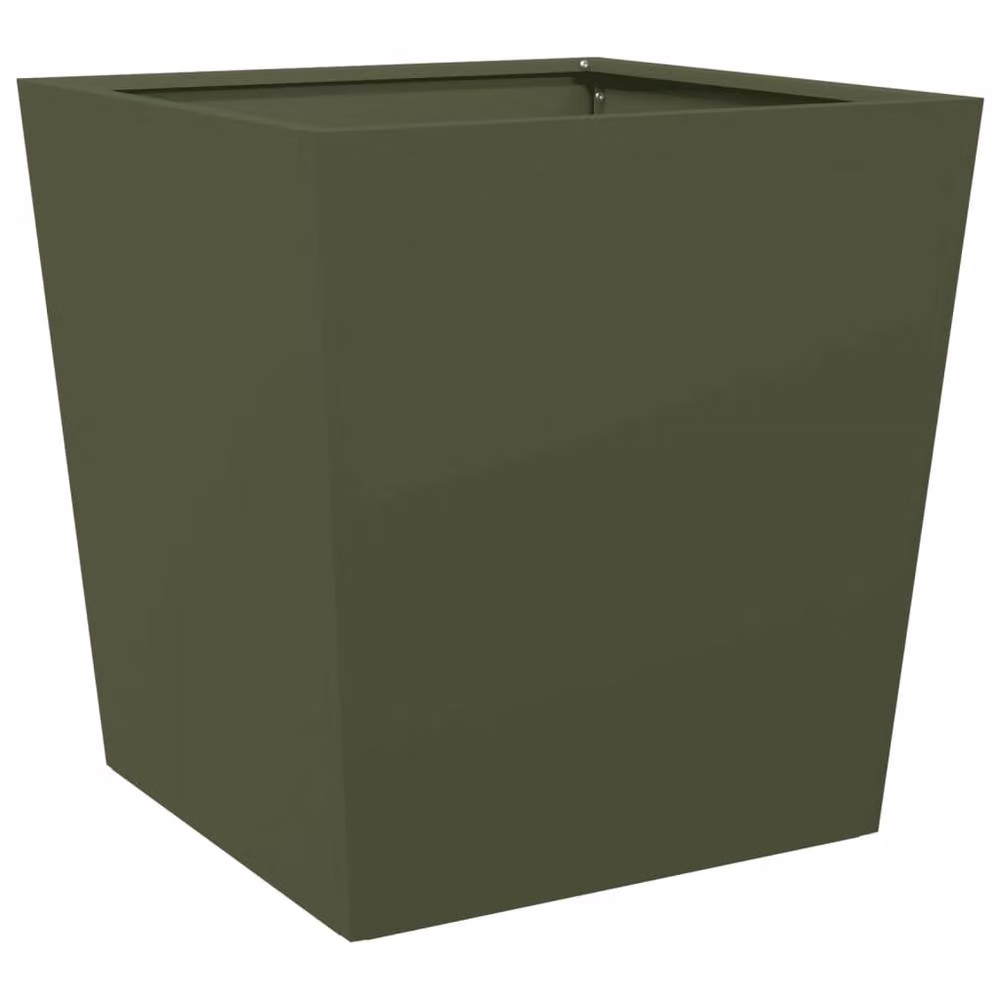 Berkfield Home Garden Steel Planter Tubs, Green, 2 Pack, W/D/H: 50 x 50 x 50 cm – 5