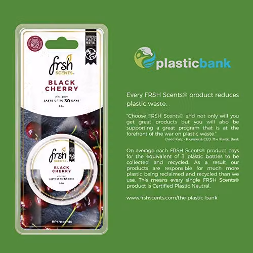 FRSH Scents FR007 Black Cherry Scented Organic Tin Air Freshener, Pack of 12, 42g – 2