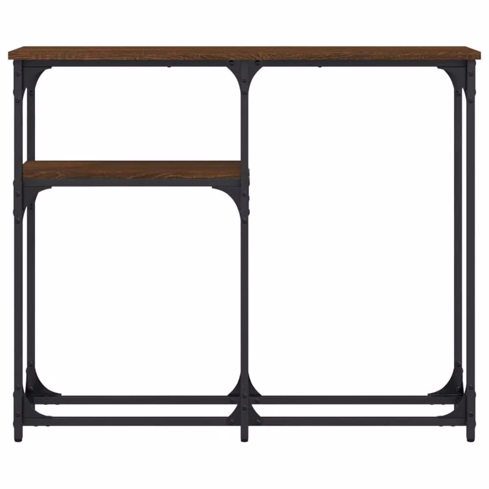 Berkfield Home Decorative Console Table in Brown Oak, W/D/H: 90 x 22.5 x 75 cm – 3
