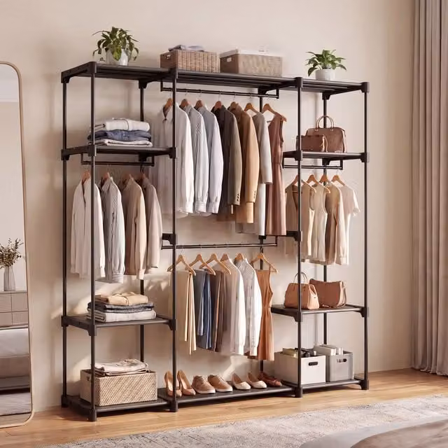 SONGMICS Portable Wardrobe in Black