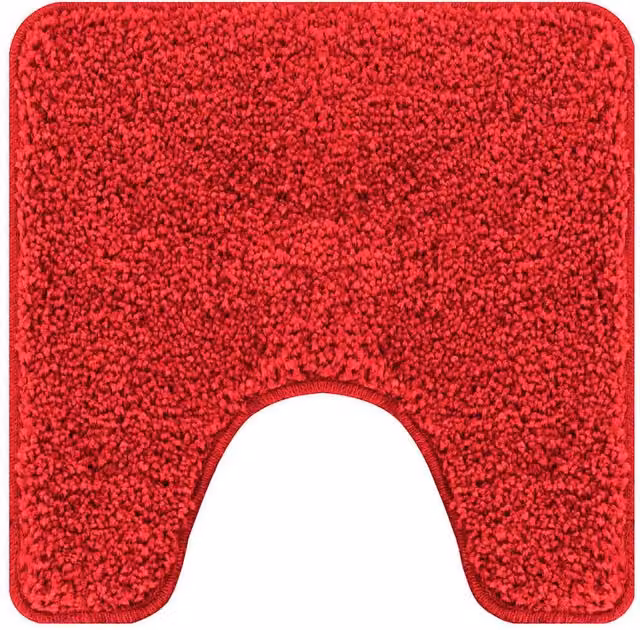 Berkfield Home U-Shaped Non-Slip Red Bath Mat, W/D: 50 x 50 cm