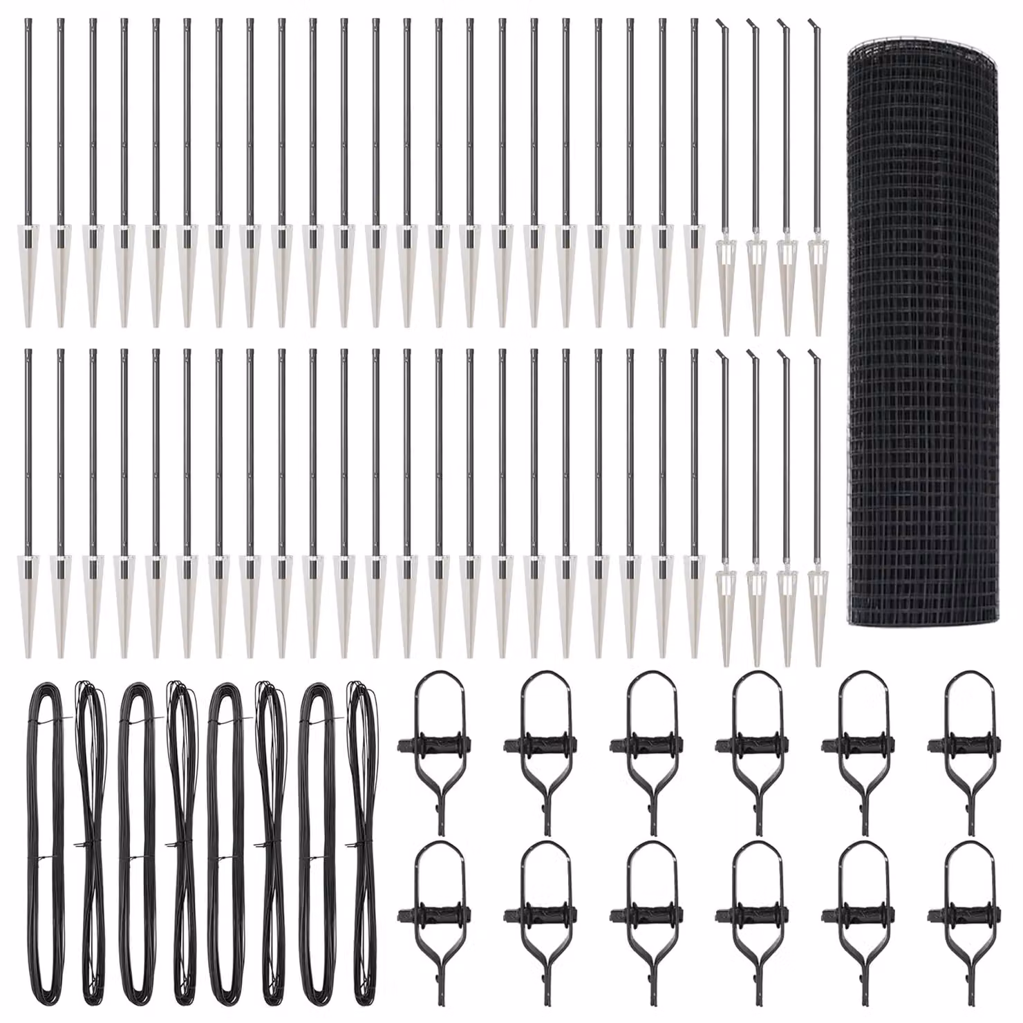 Berkfield Home Grey Steel Welded Wire Fence with 13 Spike Posts, 0.8 x 100 m – 2