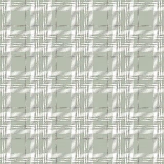 I Love Wallpaper Classic Checked Wallpaper Sample in Green