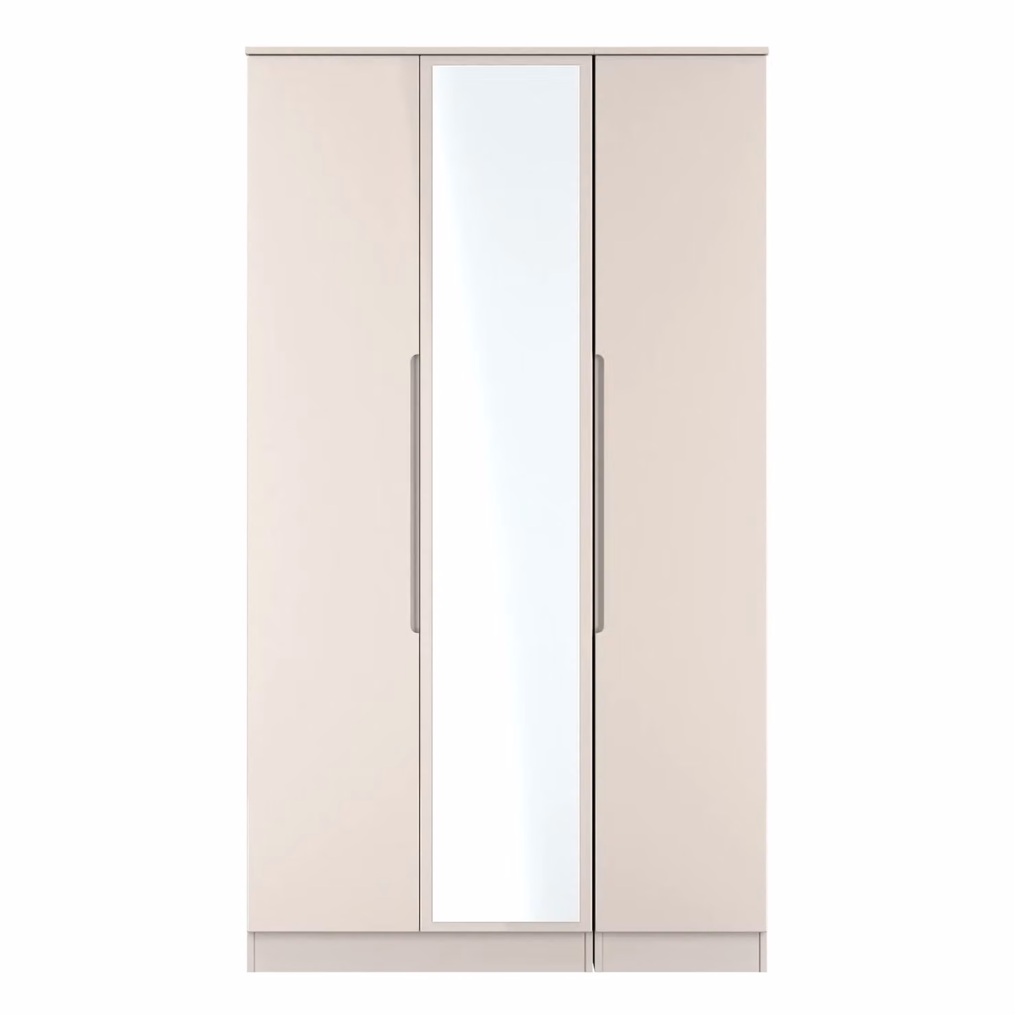 2 U Lucca Ready Assembled Tall Triple Mirror Wardrobe in Taupe – 2