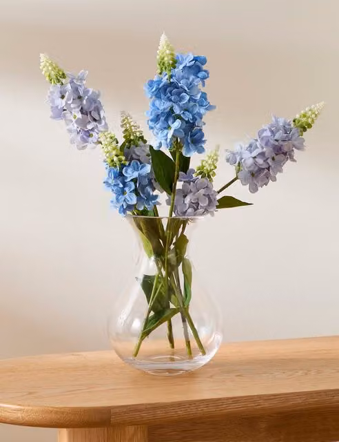 M&S Clear Glass Medium Round Bouquet Vase