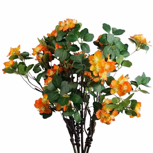 Orange Leaf Design Artificial Floral Tabletop Arrangement – 3