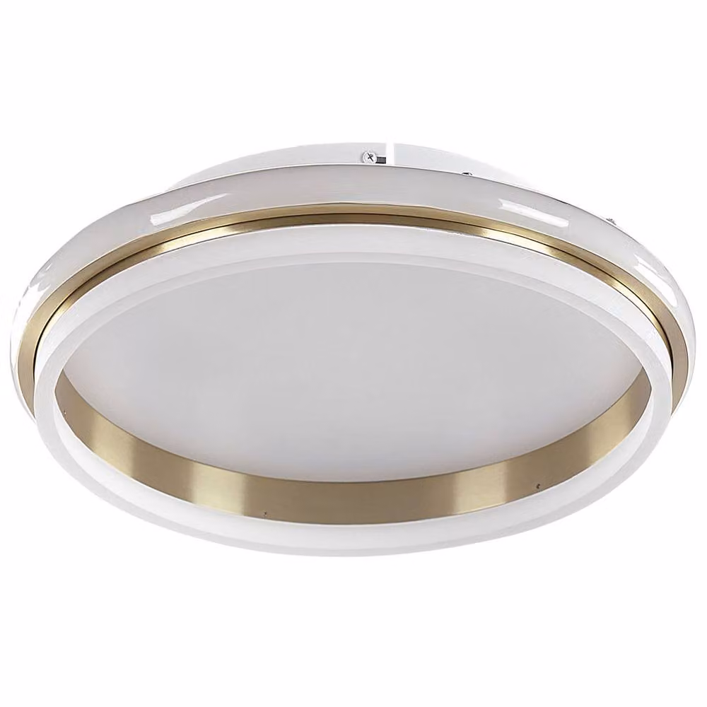 Wyld and Coco LED Flush Mount Ring Light in Gold and White with Opal Acrylic Shade, Diameter: 64 cm – 2