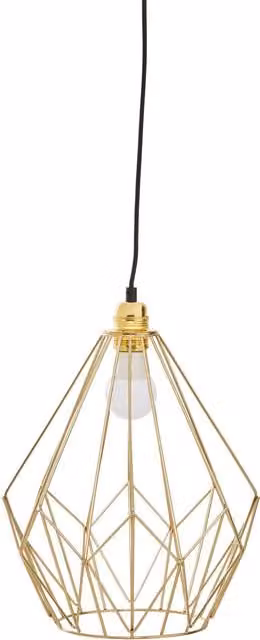 Orsina Wyra Champagne Gold Metal Pendant Light