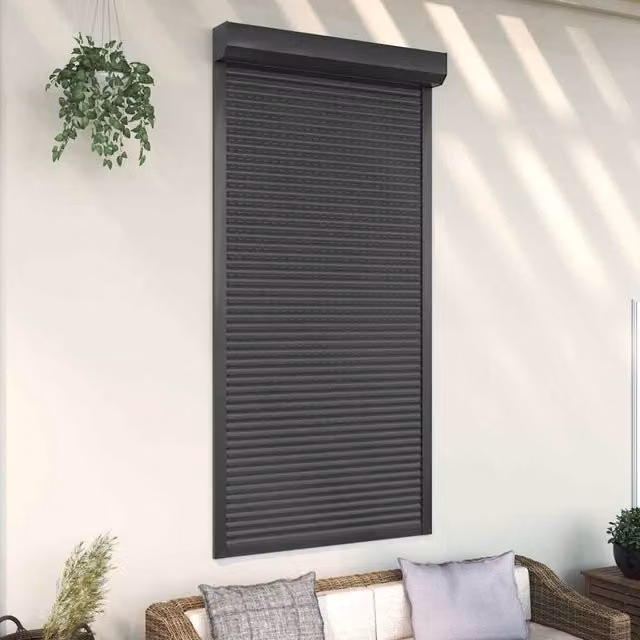 Berkfield Home Manual Aluminium Roller Shutter, Anthracite, W: 110 cm, H: 220 cm