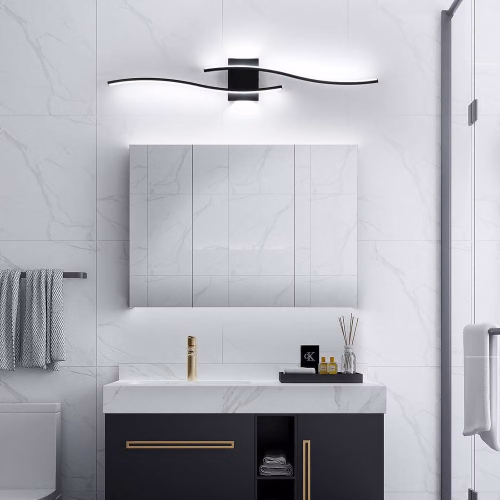 Goeco LED Wall Light, 27W, 6500K Cool White, Black, Length: 89 cm – 2