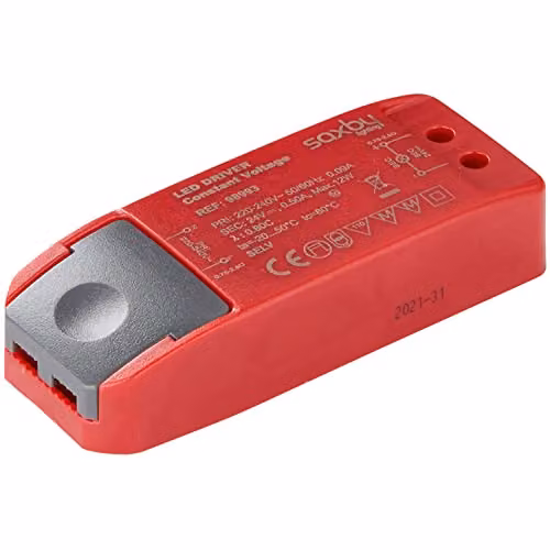 Loops 12W RGB LED Driver 24V Constant Voltage Red and Multicolour Plastic Power Supply