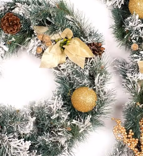 Best Artificial Frosted Gold Christmas Garland, 270 cm – 2