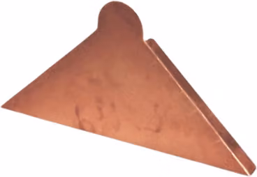 Coppa Gutta Copper Roll Top Roof Ridge Stop End in Bronze, 105mm Side