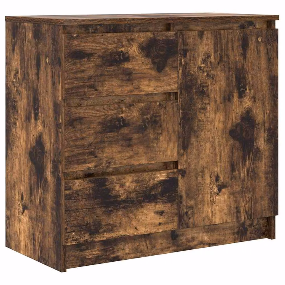 Berkfield Home Smoked Oak Sideboard with Drawer in Brown, W/D/H: 71 x 35 x 65 cm – 2