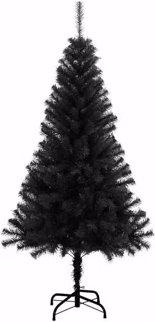 Berkfield Home Modern Artificial Christmas Tree in Black with Stand, Height: 150 cm – 1
