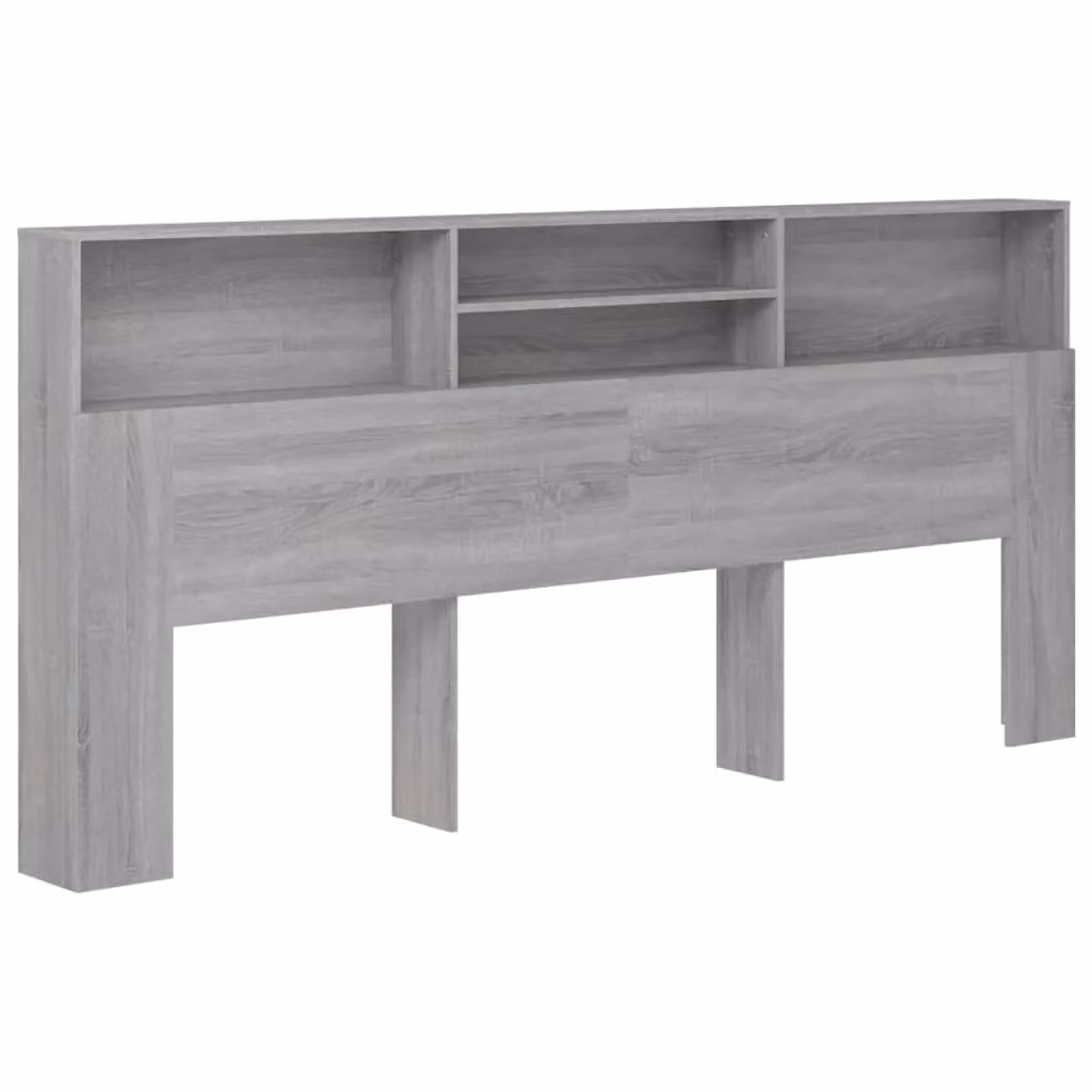Berkfield Home Grey Sonoma Headboard Cabinet with W: 220 cm, D: 19 cm, H: 103.5 cm – 2