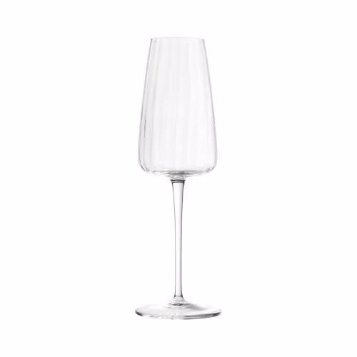 Luigi Bormioli Optica Crystal Champagne Flutes, Transparent, 4 x 210ml – 1