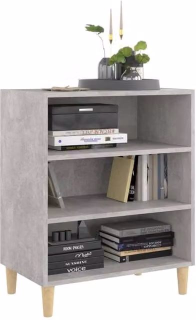 Berkfield Home Modern Sideboard in Concrete Grey, W/D/H: 57 x 35 x 70 cm