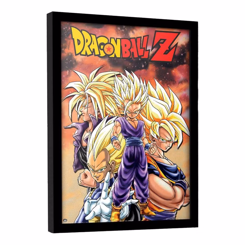 Dragon Ball Z Super Saiyan Multicolour Framed Paper Poster – 3