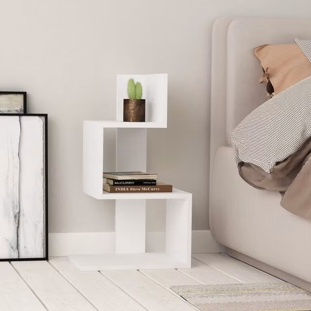 Decortie Rosie Modern White Side Table