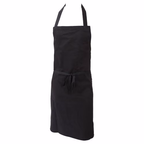 Dennys Unisex Polycotton Bib Workwear Apron without Pocket, Black