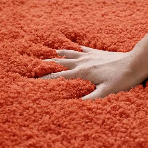 Allure Bath Fashions Luxury Microfibre Pedestal Toilet Mat, Non-Slip, Terracotta, W/D/H: 50 x 50 x 0.1 cm – 4