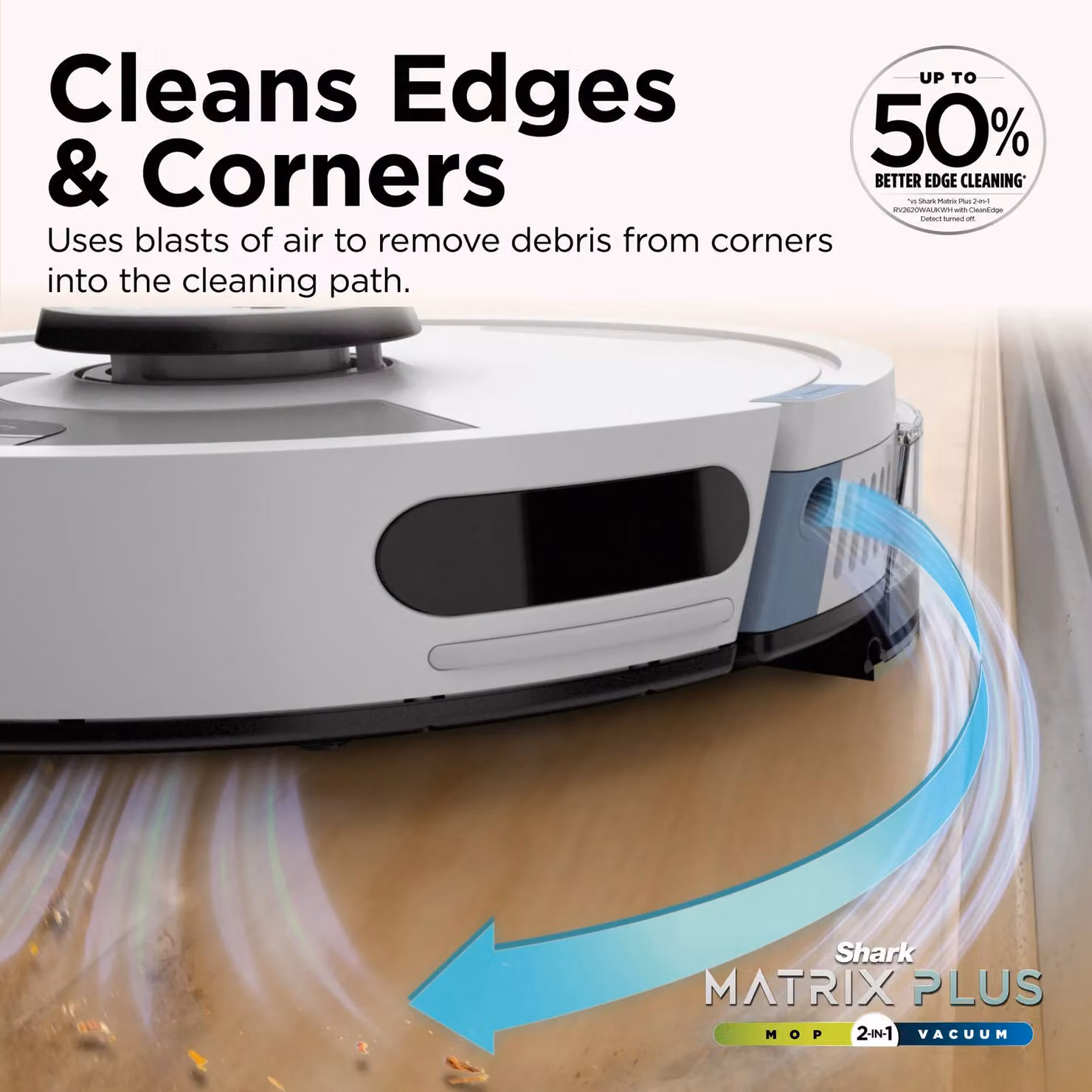 SharkNinja Matrix Plus 2-in-1 Self-Empty Robot Vacuum and Mop with App Control in White – 7