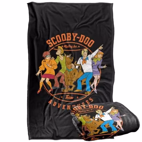 LOGOVISION Scooby Doo Scooby Adventures Silky Touch Super Soft Fleece Throw Blanket, Multicolour, W: 91 cm, D: 147 cm