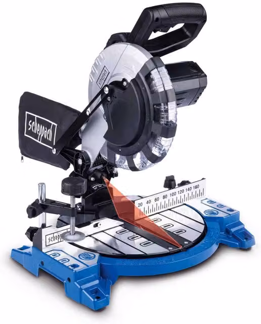 Scheppach HM210L 210mm Benchtop Compound Mitre Saw, Blue